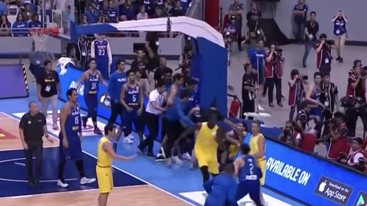 Video: Philippines, Australia basketball players brawl during match