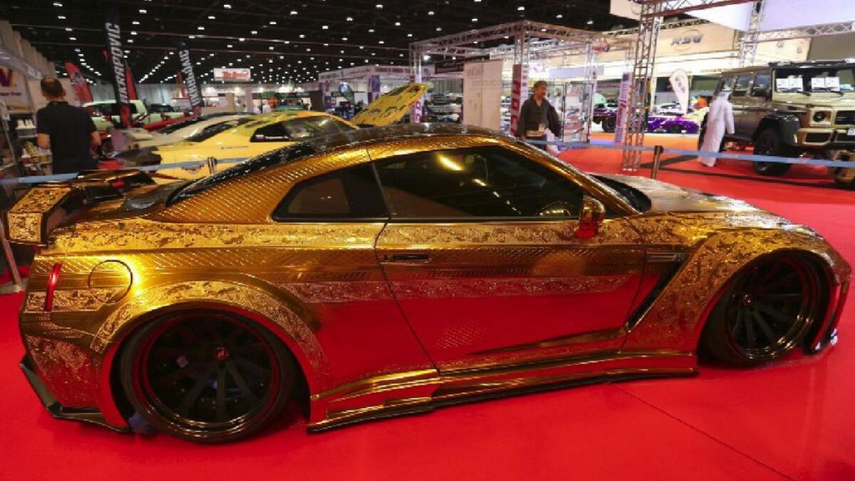 Gold Godzilla invades Abu Dhabi Motor Show