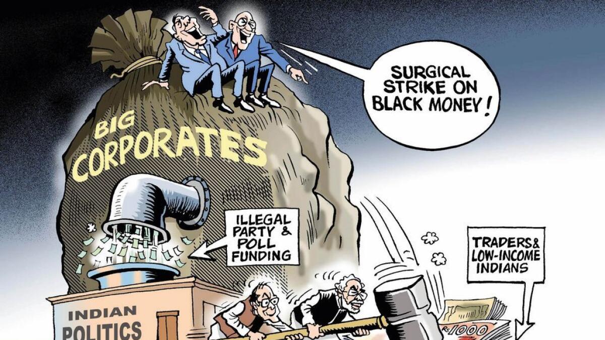 Modis surgical strike on black money
