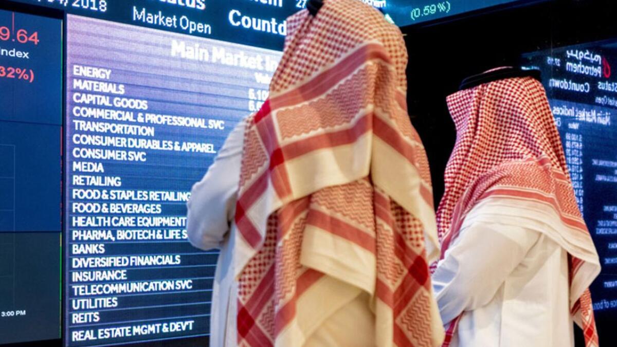 Saudi Arabia’s benchmark index fell 0.8 per cent, pressured by banking stocks, with Al Rajhi Bank down 1.2 per cent and Saudi National Bank dropping 1.7 per cent. — File photo