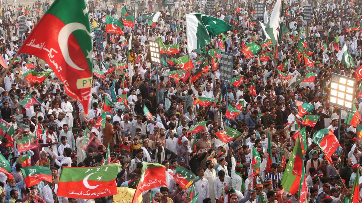 Supporters of Pakistan Tehreek-e-Insaf (PTI) party. Photo: AFP