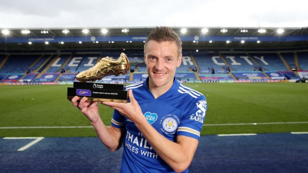 The 33-year-old Jamie Vardy is the oldest player to win the award. (Leicester City Twitter)