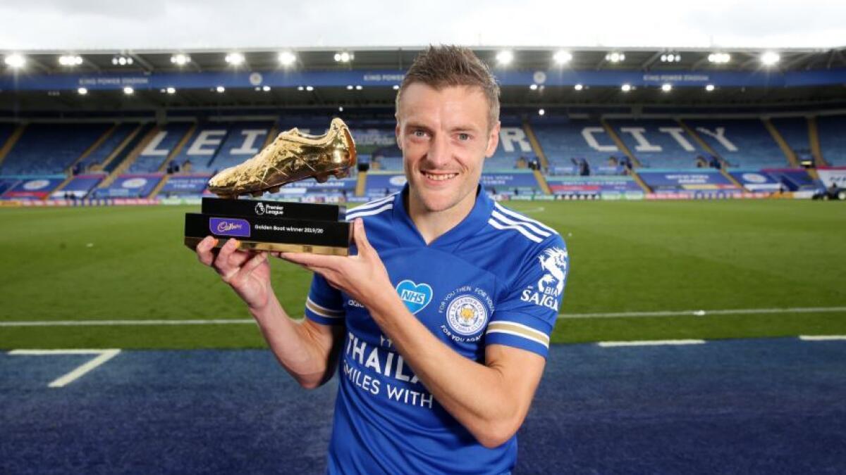 The 33-year-old Jamie Vardy is the oldest player to win the award. (Leicester City Twitter)