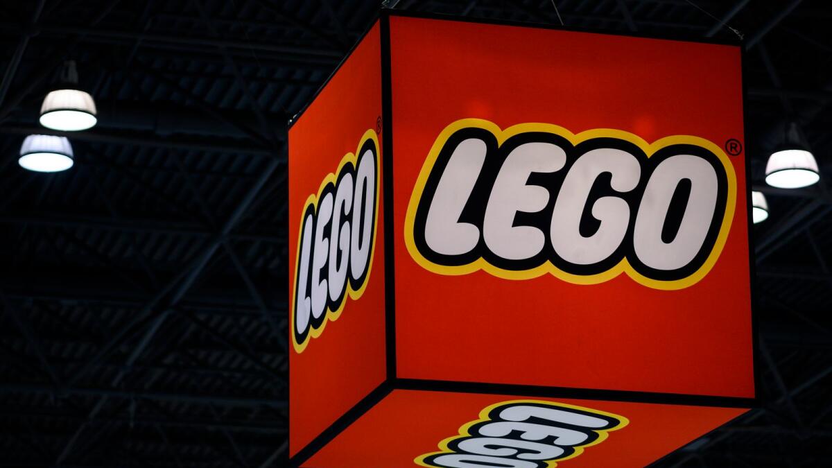 File. Lego logo is pictured. Photo: AFP