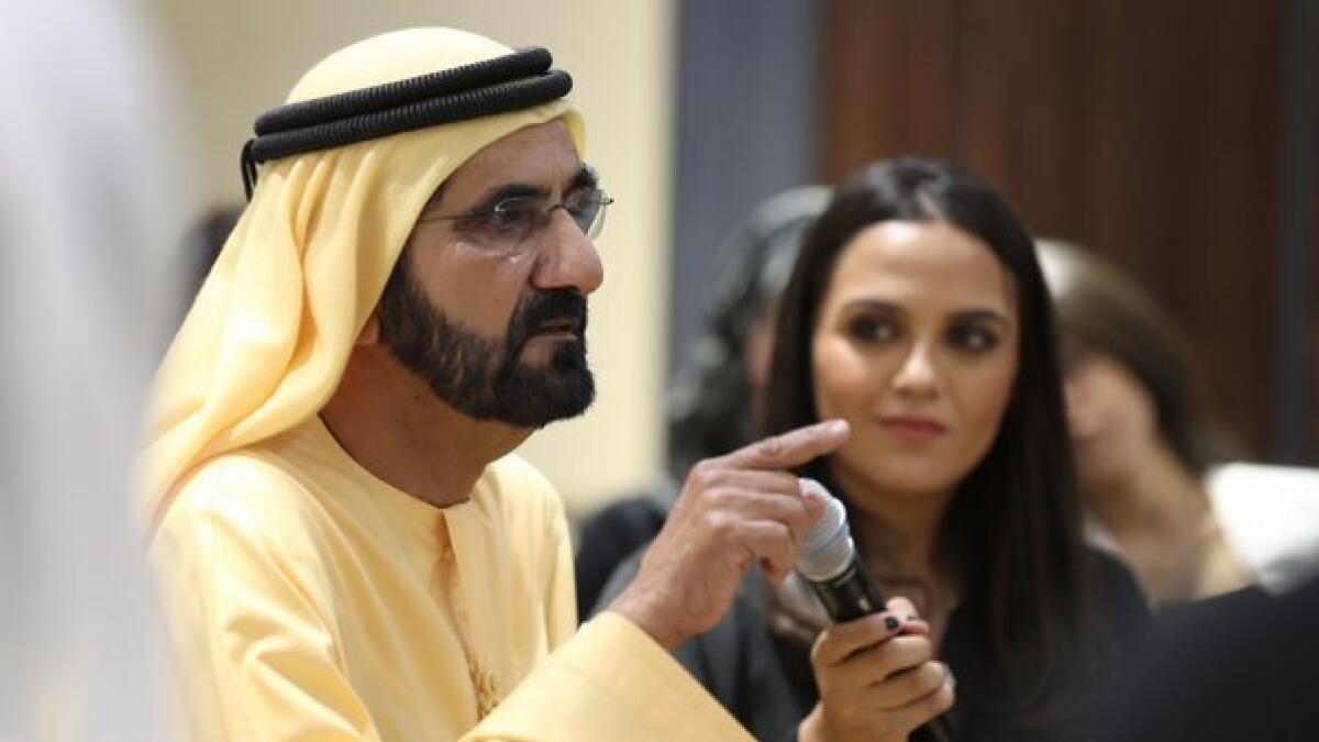 Dubai communication school students meet Shaikh Mohammed