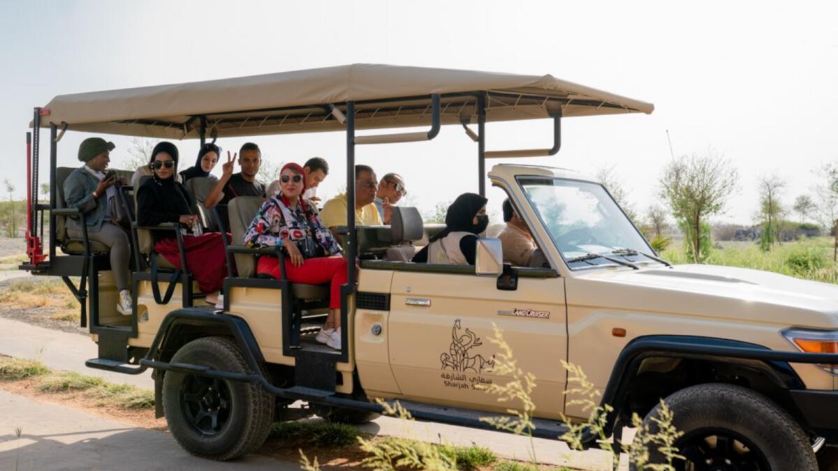 Guests of IGCF 2022 tour Sharjah Safari. — Supplied photos