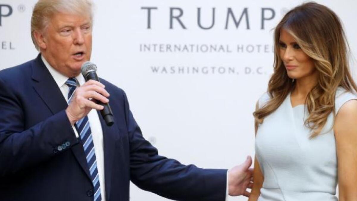 Donald Trump with wife Melania Trump