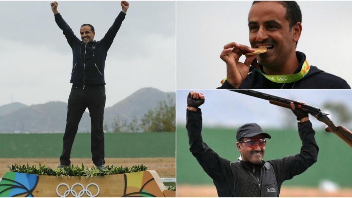 Shooter Fehaid Al Deehani, a Kuwaiti military officer, has become the first person to win an Olympic gold medal as an independent athlete. He was unable to represent his native at Rio 2016 after its Olympic body was suspended by the IOC.