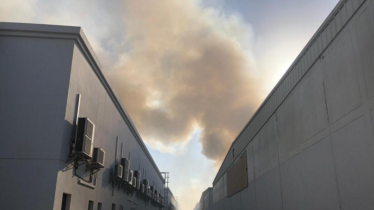 Video: Massive fire breaks out in Sharjah warehouse