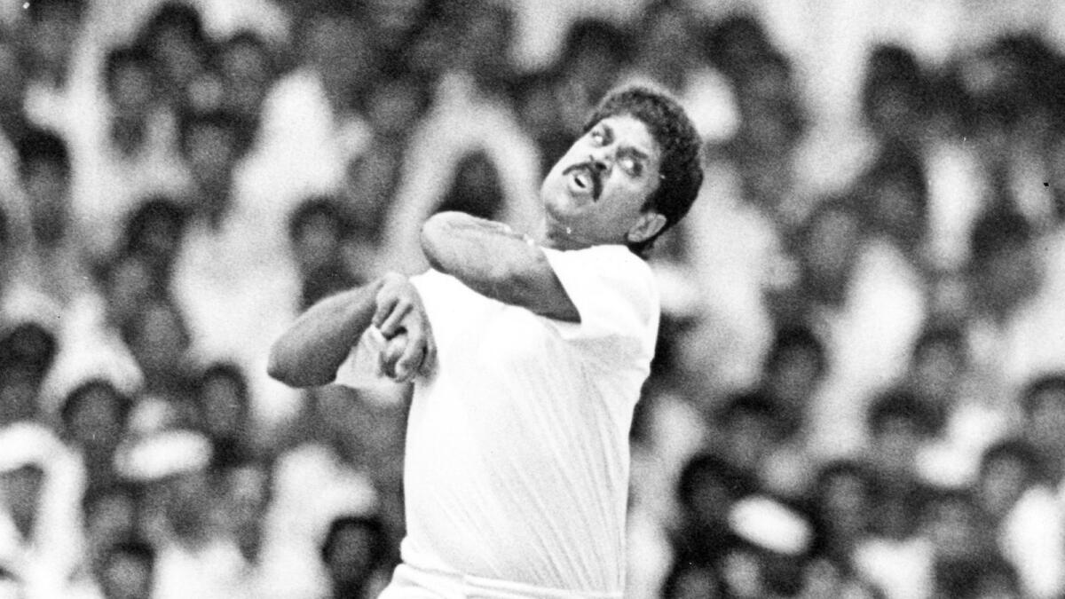 Kapil Dev took three wickets in India's win in the Rothmans Four-Nations Cup game in 1985. — KT file