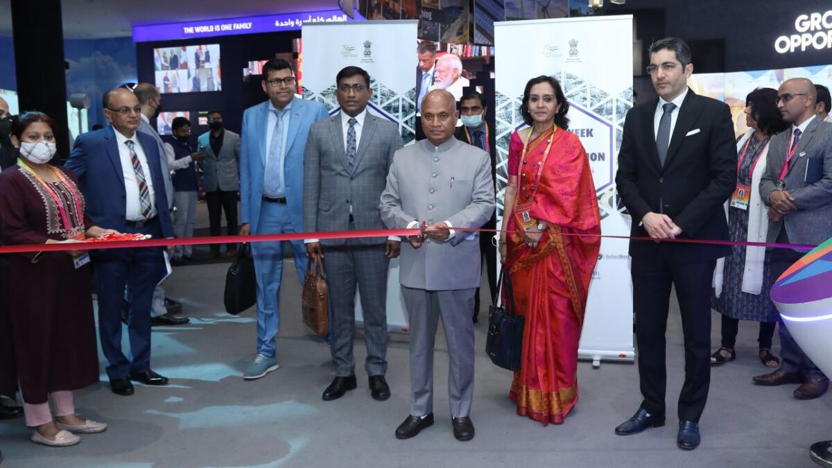 Ram chandra Prasad Singh, Minister of steel, India  inaugurates the Steel week at India Pavilion at Expo 2020 Dubai. — Supplied photo