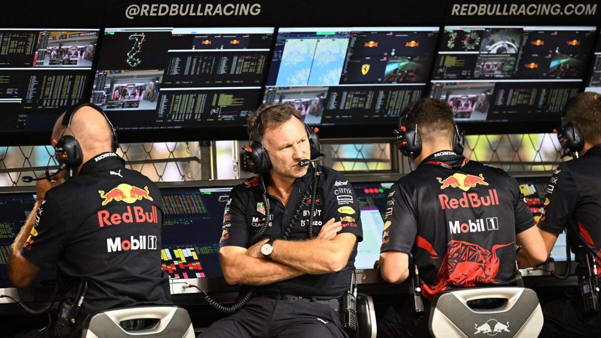 Red Bull Racing's Christian Horner (centre). — AFP