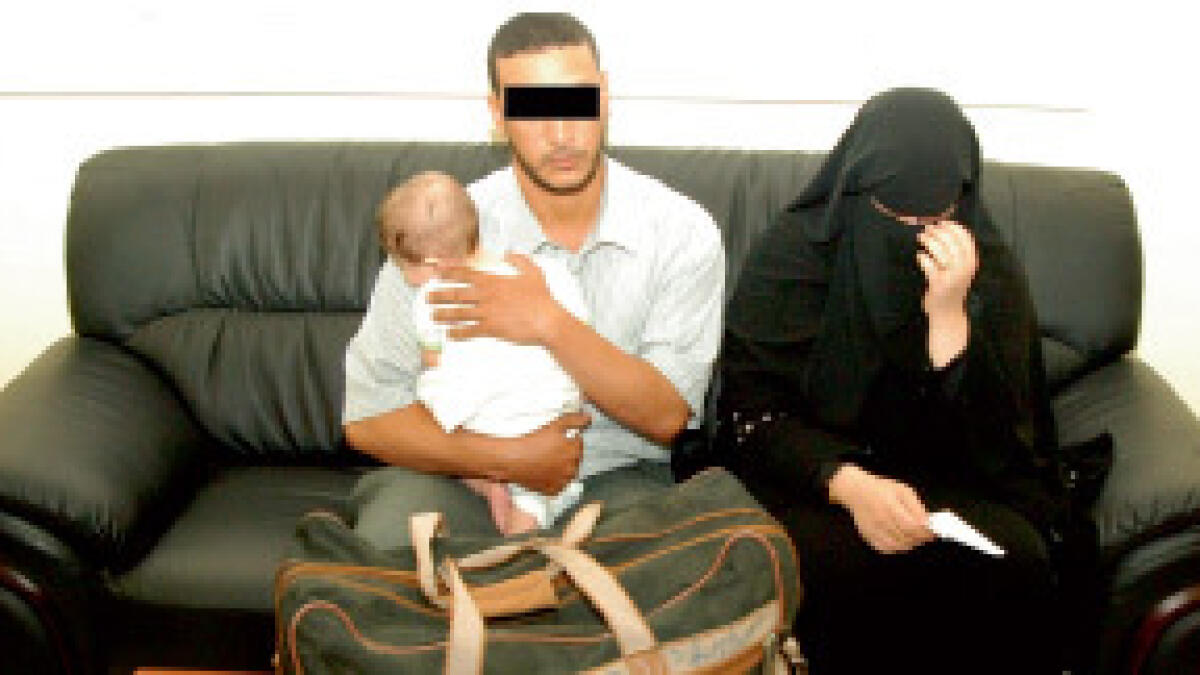 Baby in baggage; parents arrested