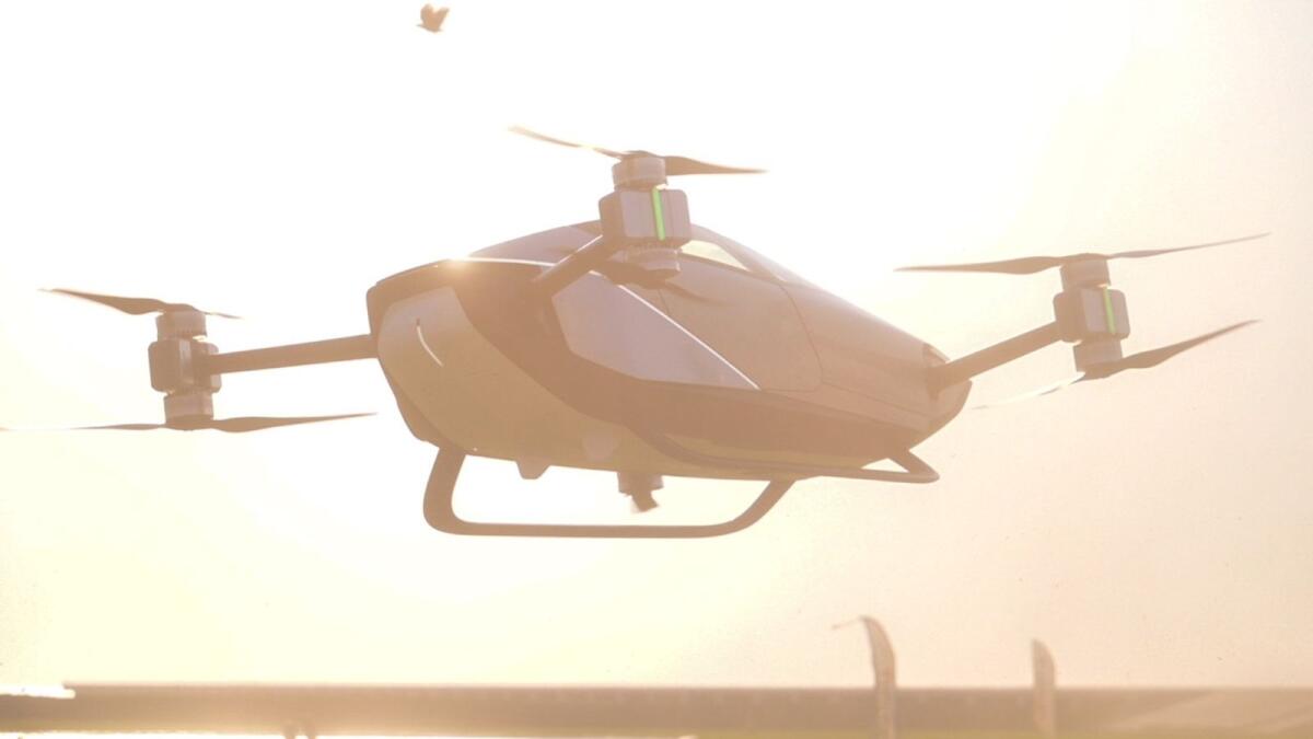 XPeng Voyager X2 electric flying car takes flight. Photo by Rahul Gajjar