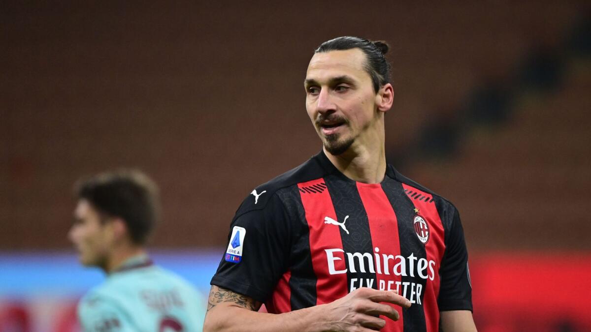 Zlatan Ibrahimovic played a key part in Milan’s 2-0 win over Torino on Saturday . — AFP