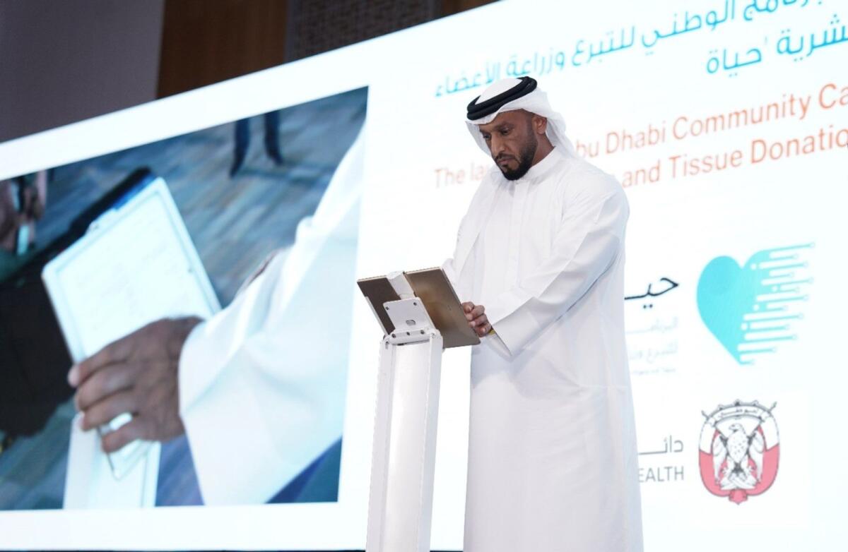 Abdulla bin Mohamed Al Hamed launching the campaign. Photo: Supplied