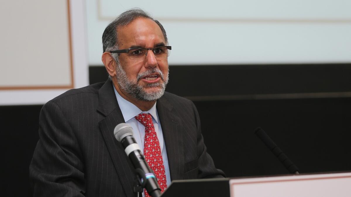 Indian Ambassador to the UAE Navdeep Singh Suri speaks at the Startup India Summit in Abu Dhabi.