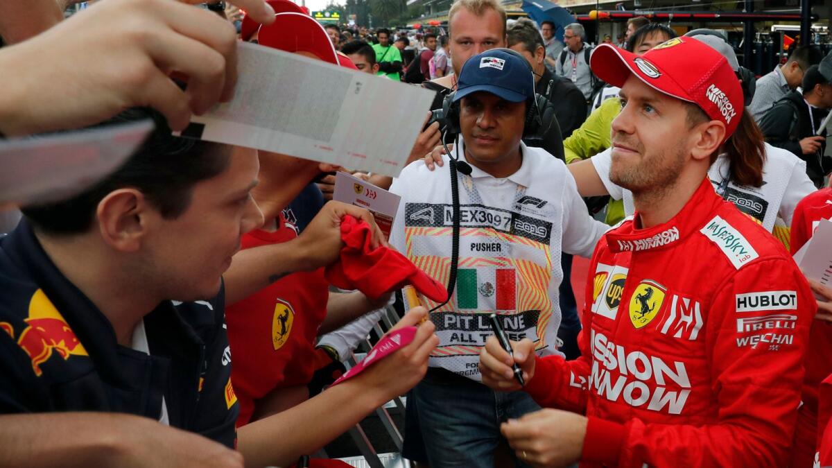 Sebastian Vettel has been offering advice when asked by Mick Schumacher. — AP