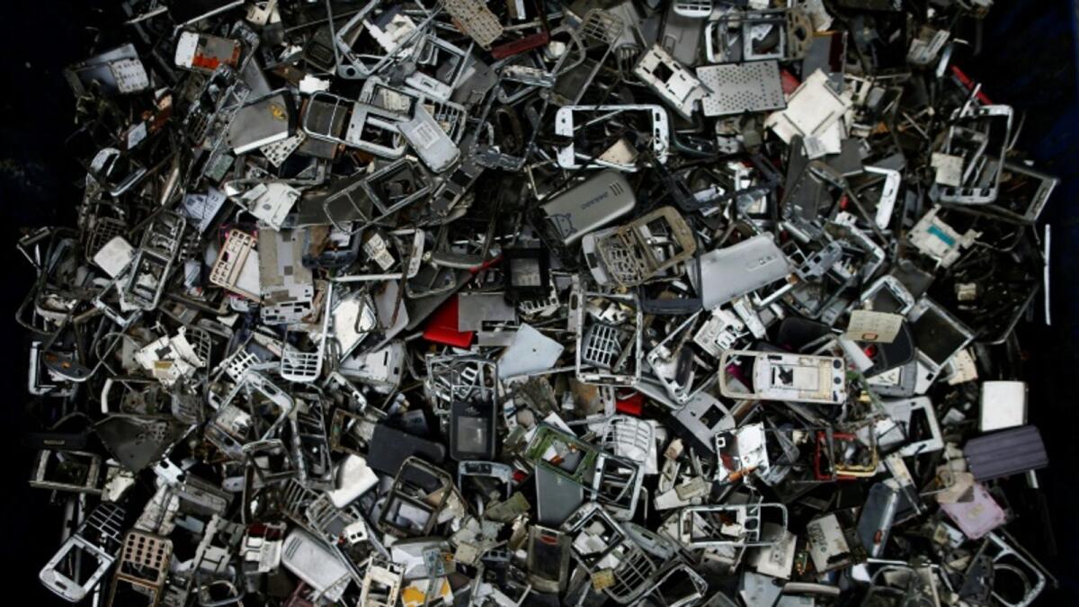 Defunct cell phones are just the tip of the 44.48-million-tonne iceberg of global electronic waste generated annually that isn't recycled, according to the 2020 global e-waste monitor. — AFP file