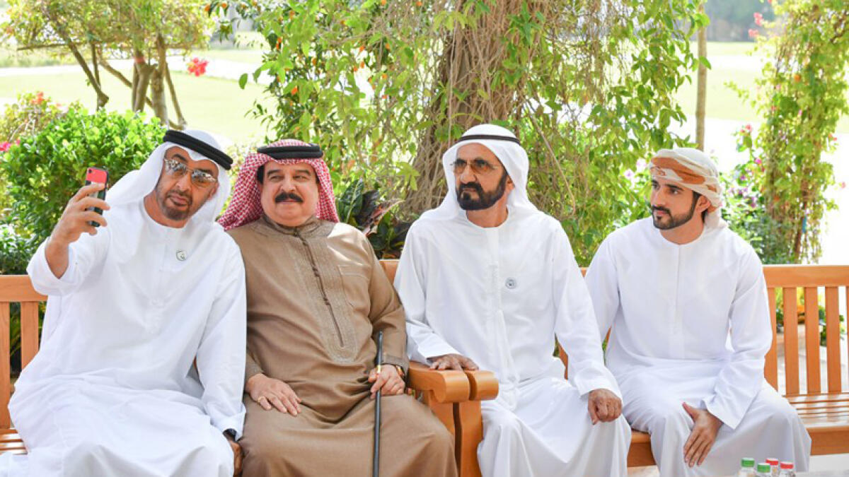 Photos: UAE leaders click selfie with Bahrain King
