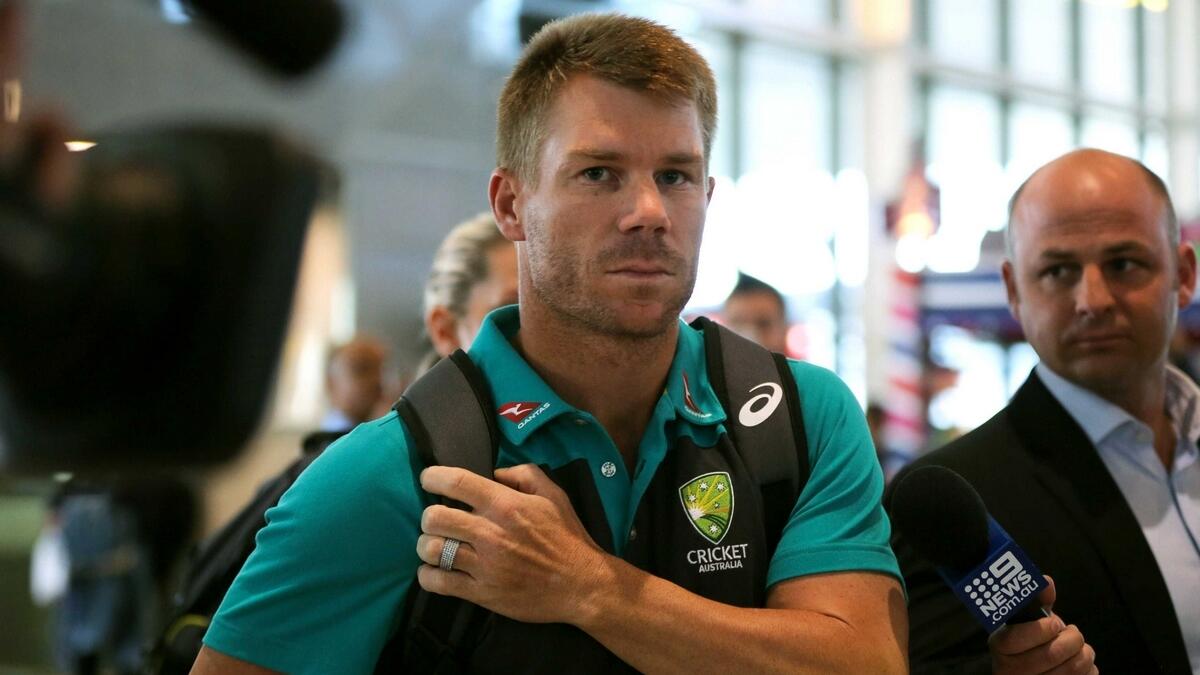 David Warner arrives at Cape Town International Airport, South Africa.- Reuters