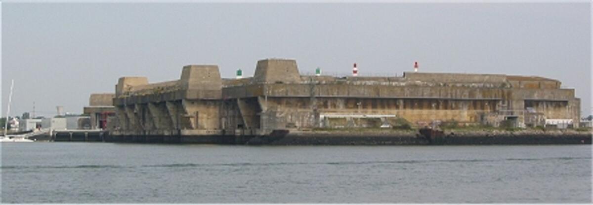 Lorient Submarine Base in France, from where the U-533 departed in the summer of 1943