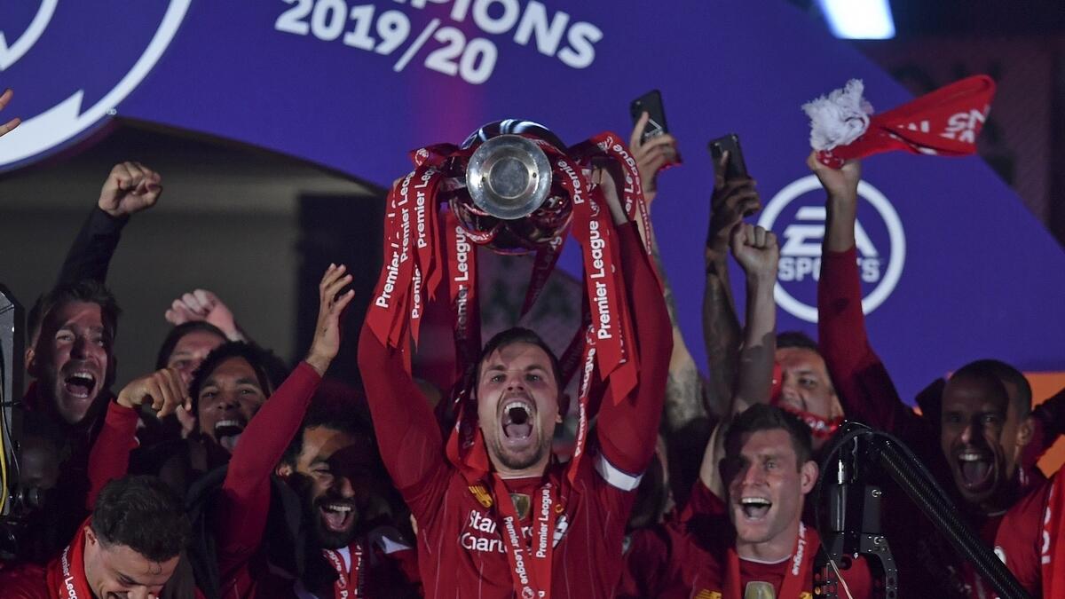 Jordan Henderson lead the Reds to their first league title in 30 years