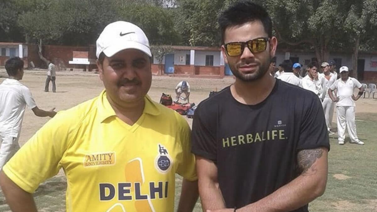 Virat Kohli with his coach Rajkumar Sharma. - Virat Kohli Instagram