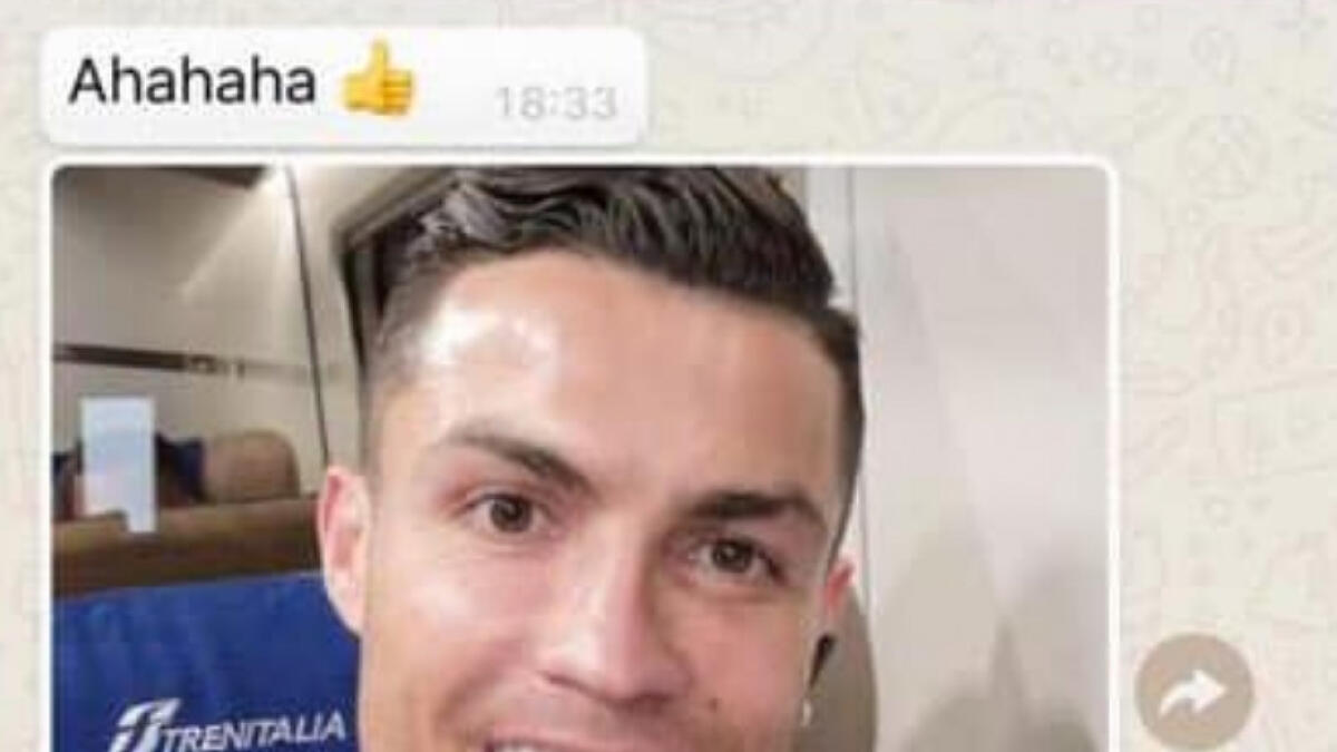 Cristiano Ronaldos WhatsApp chat has gone viral