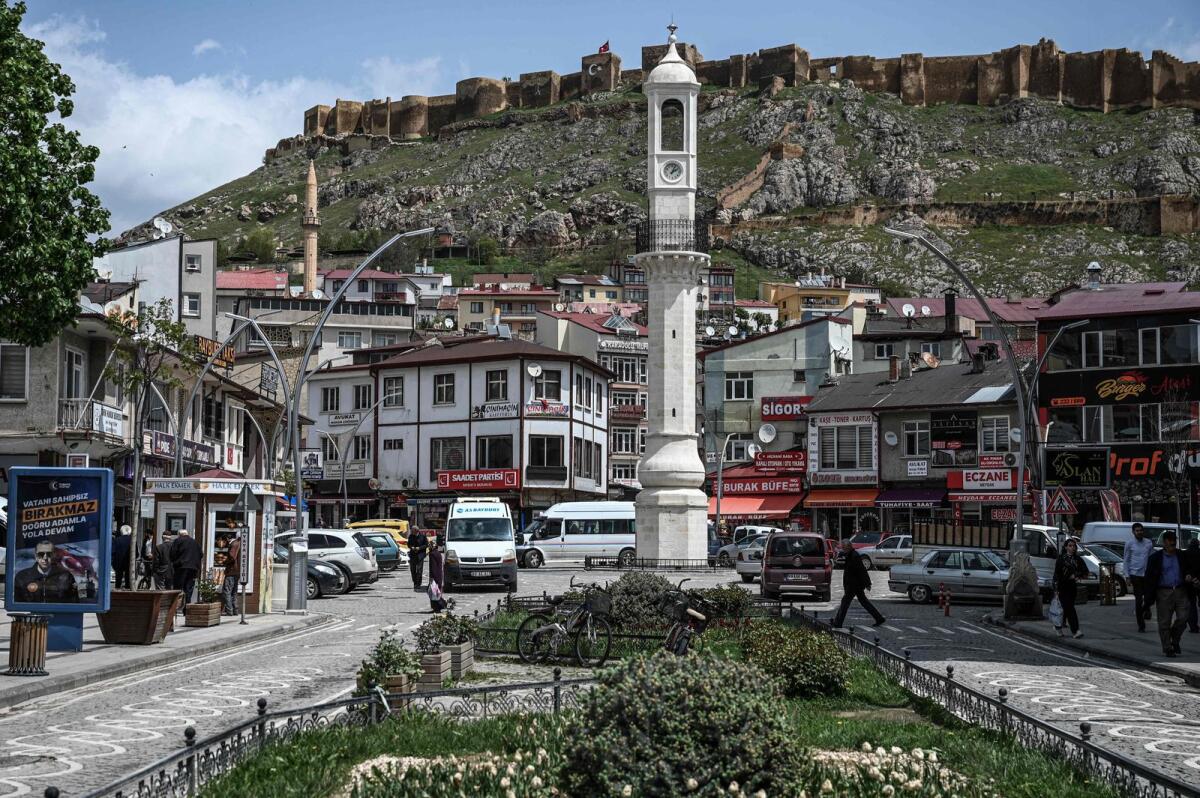This photograph taken on May 23, 2023 shows a General view of Bayburt city centre, north-east Turkiye.