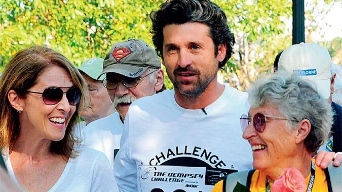 Patrick Dempsey holds first challenge since mother’s death