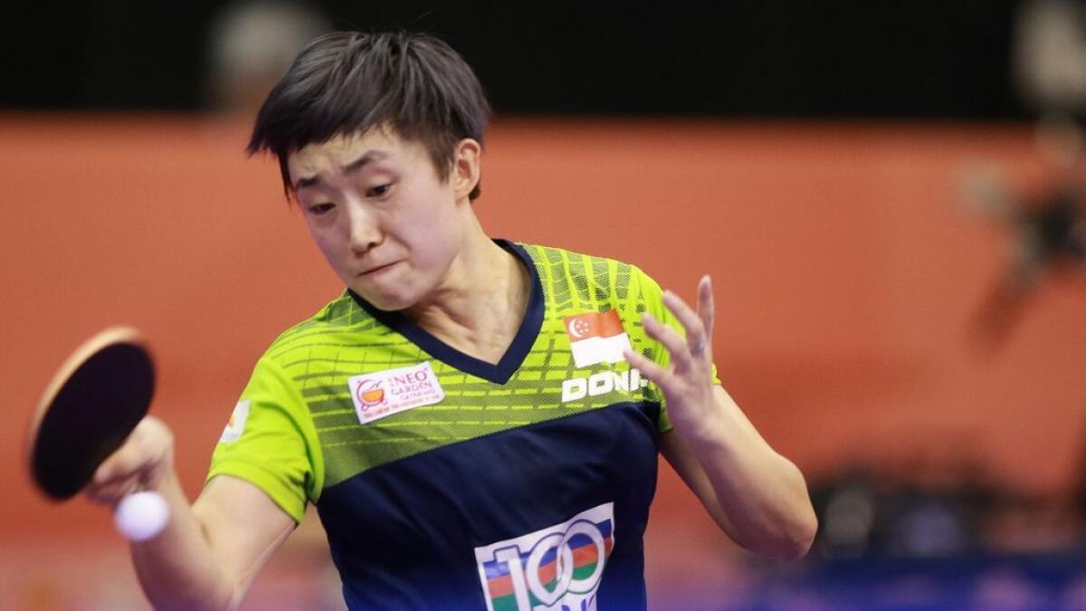 Singapore’s Feng Tianwei ... a challenge to the Chinese women.