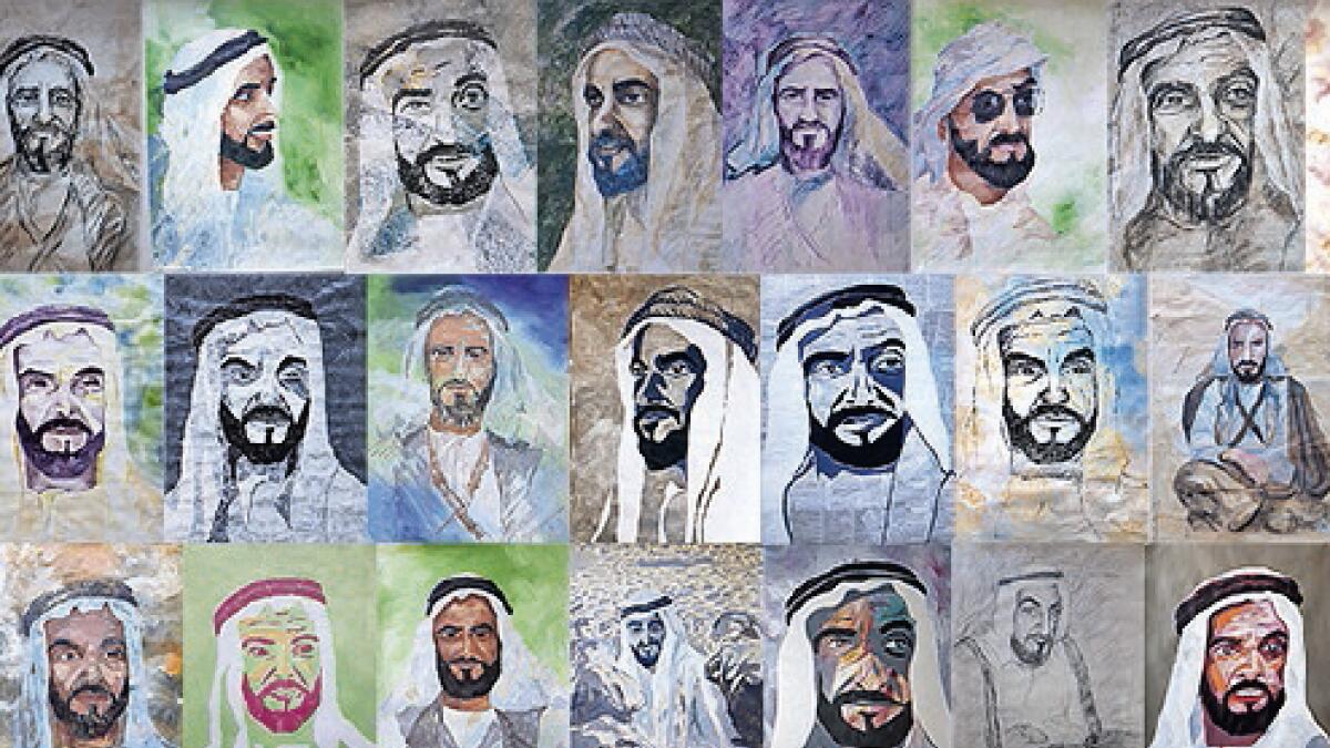 Artist in UAE paints 100 Zayed portraits in 100 days