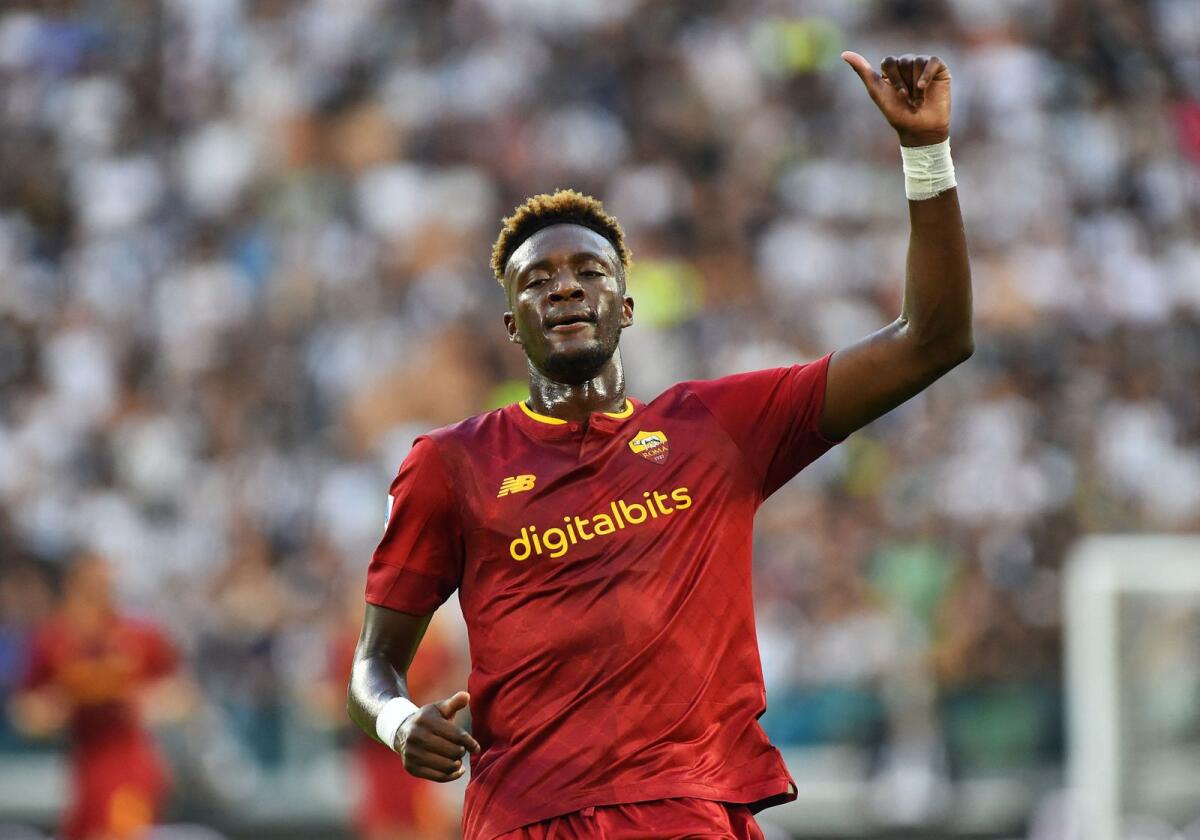 AS Roma's Tammy Abraham during the match against Juventus. (Reuters)