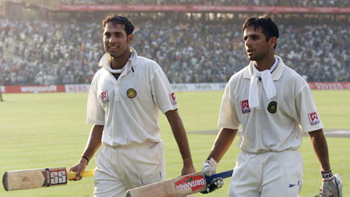 Laxman and Dravid shared a marathon 376-run stand to engineer an unforgettable win for India. -- Agencies