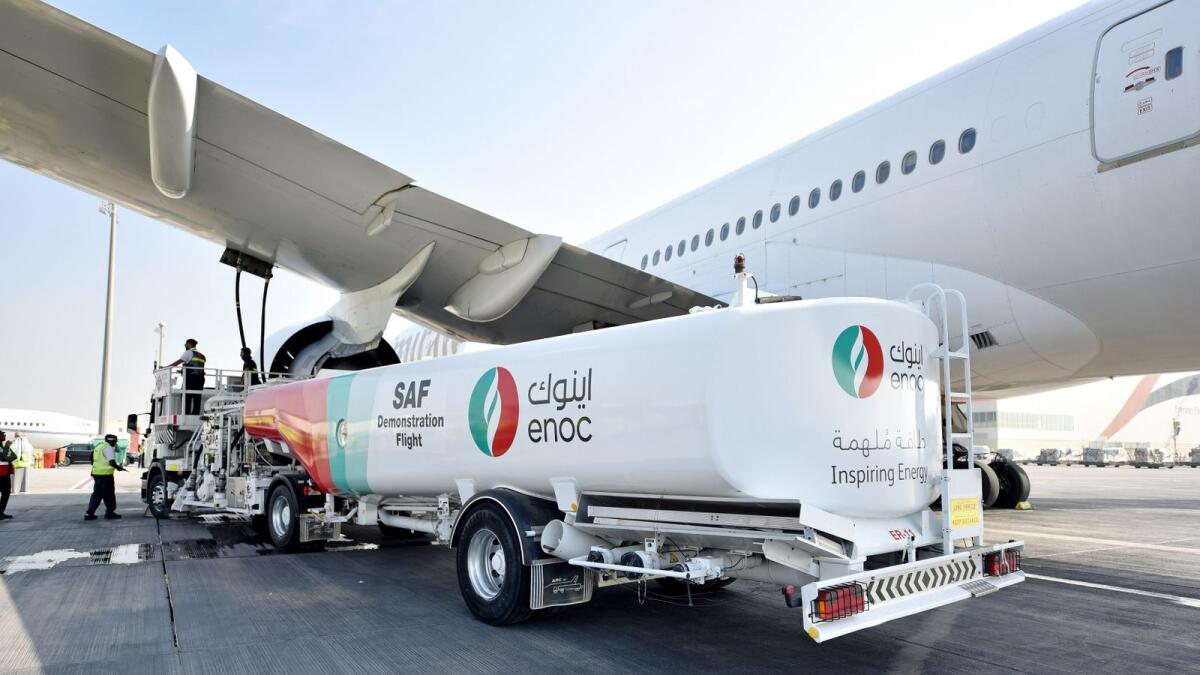 Headquartered in the UAE, Enoc Group provides more than 40 per cent of Dubai International Airport’s jet fuel requirements. — Supplied photo