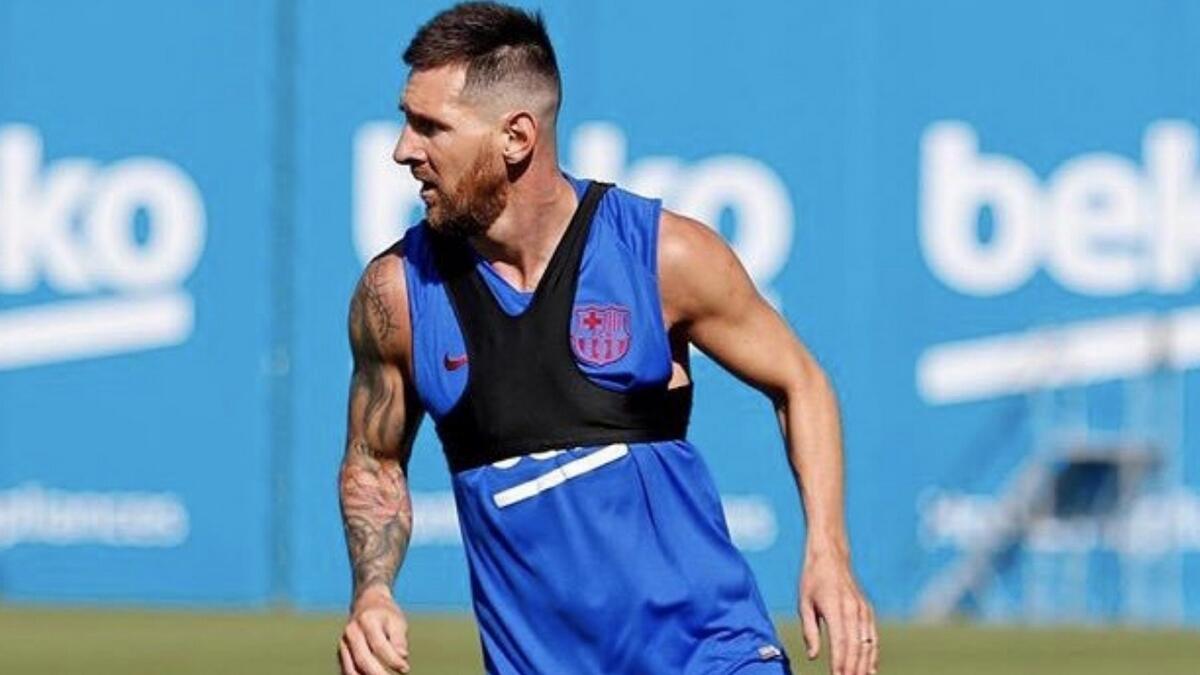 Messi back in training, in contention to face Betis
