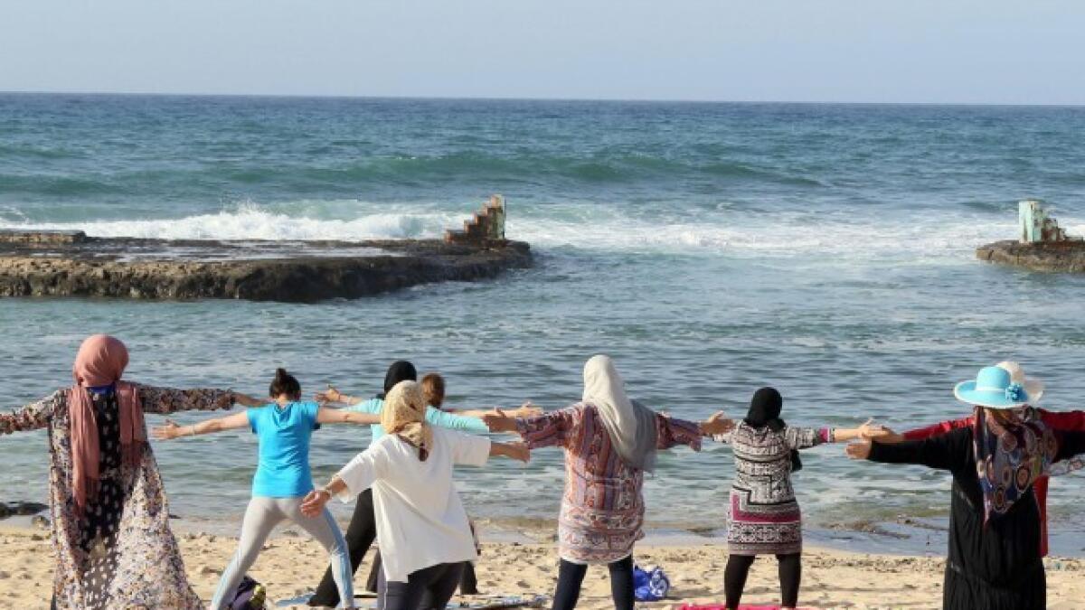 Tripoli women lean towards yoga to escape Libya tensions 