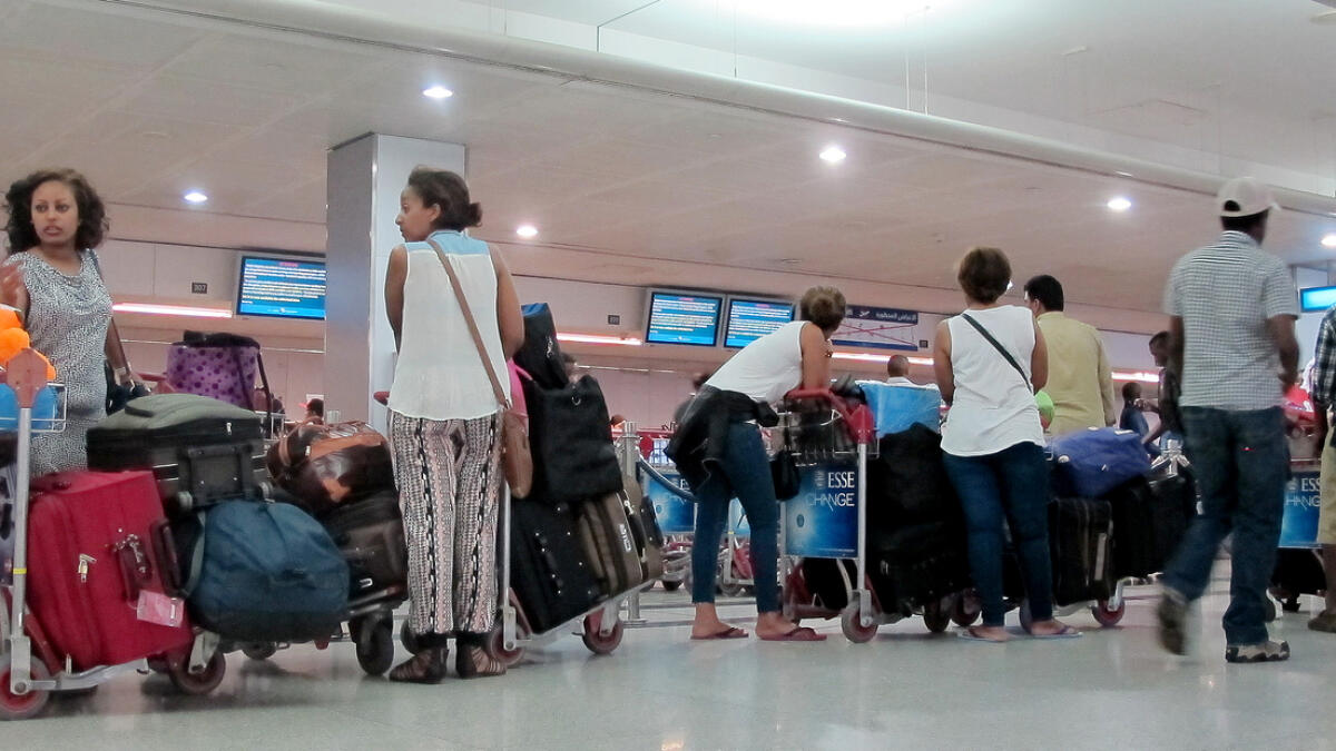 NA040816-JB-AIRPORT- Passengers waiting for their flight at Terminal 1 Dubai on Thursday 04, August 2016. Photo by Juidin Bernarrd