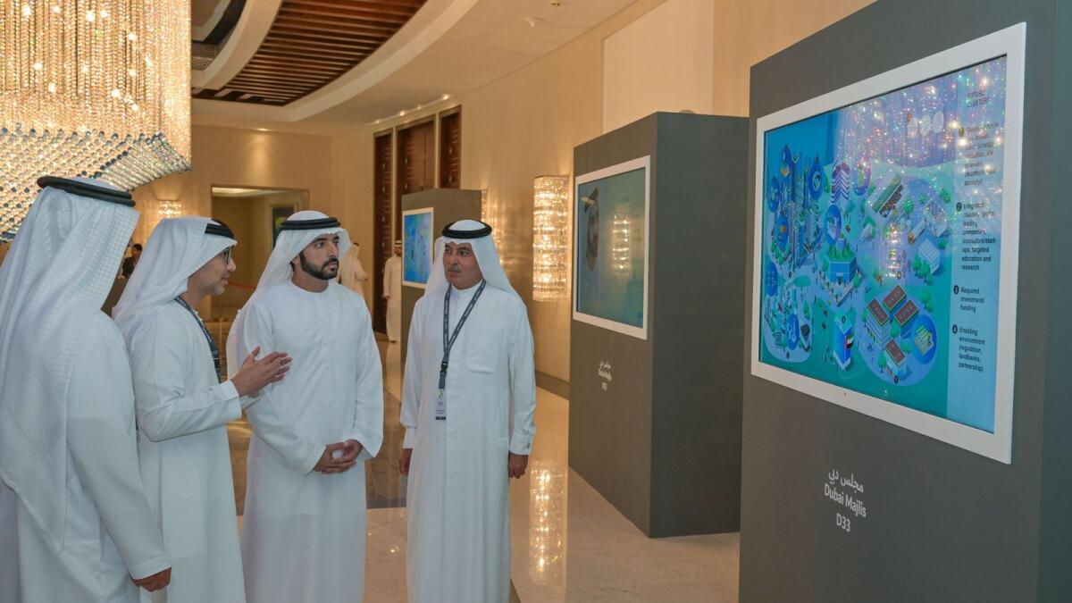 Sheikh Hamdan bin Mohammed at the majlis. - Courtesy: Dubai Media Office