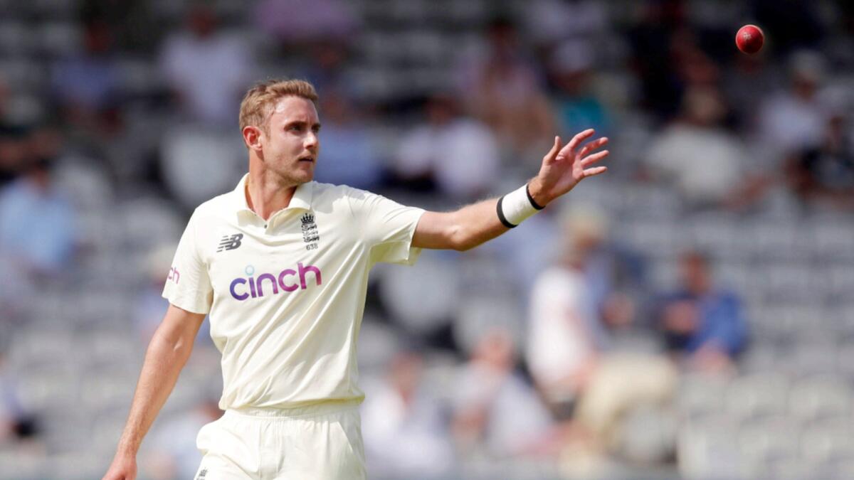 England's Stuart Broad during the test against New Zealand. — Reuters