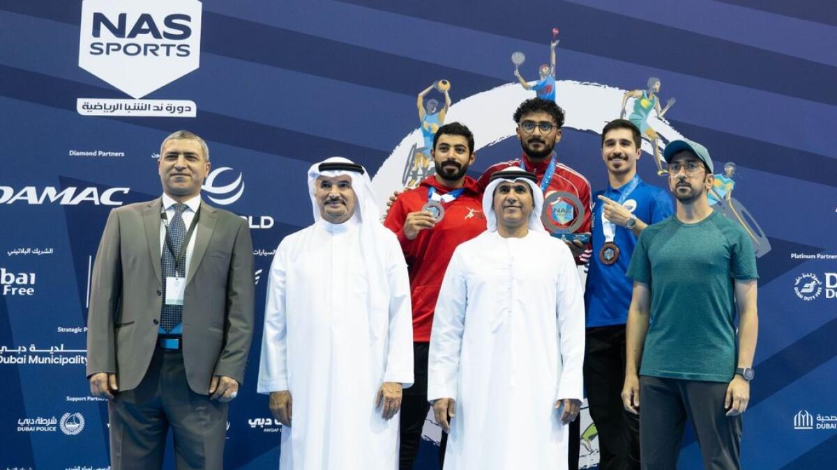UAE fencers and officials at the 11th Nad Al Sheba Sports Tournament fencing competition.. - Supplied photo