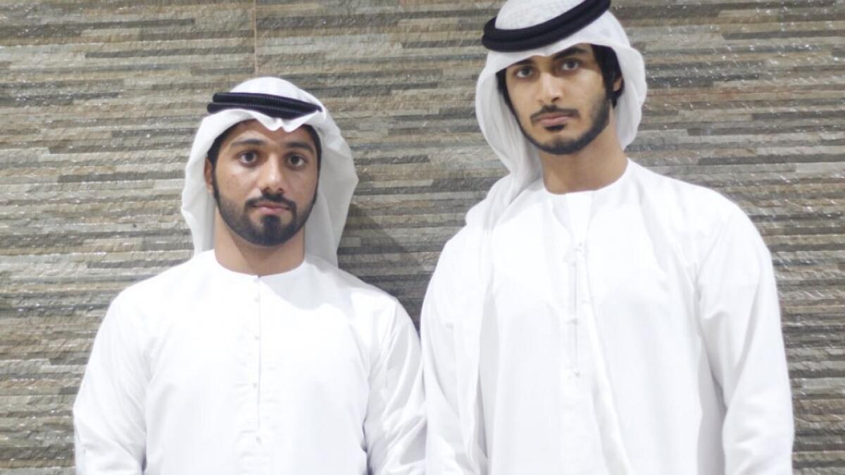 Ishaq Alhashmi and Sultan Alsuwaidi, semi-finalists, who developed ‘See in Sea’ drone.