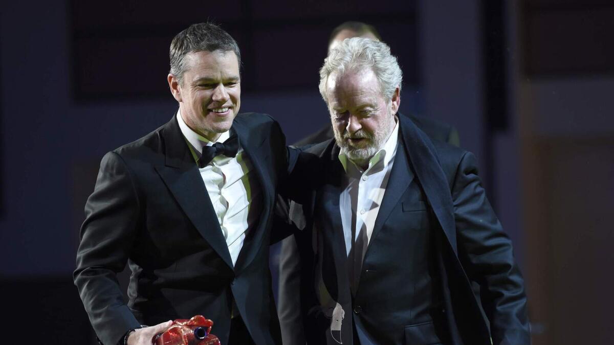 Matt Damon leads Oscar charge for Ridley Scott