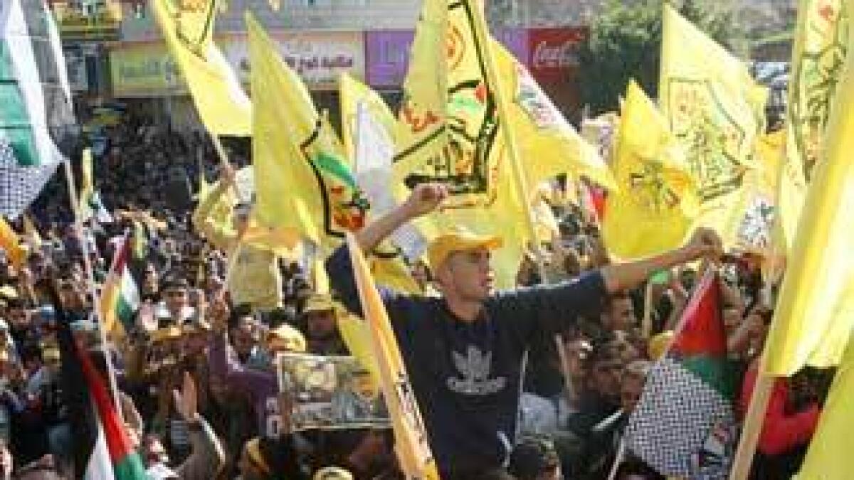 Fatah stages first rally in Gaza since 2007