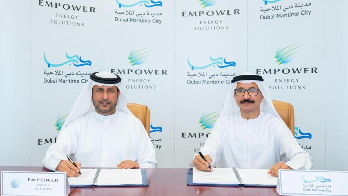 The agreement was signed by Ahmad bin Shafar, CEO of Empower, and Sultan bin Sulayem, Group Chairman and CEO of DP World. - Supplied photo