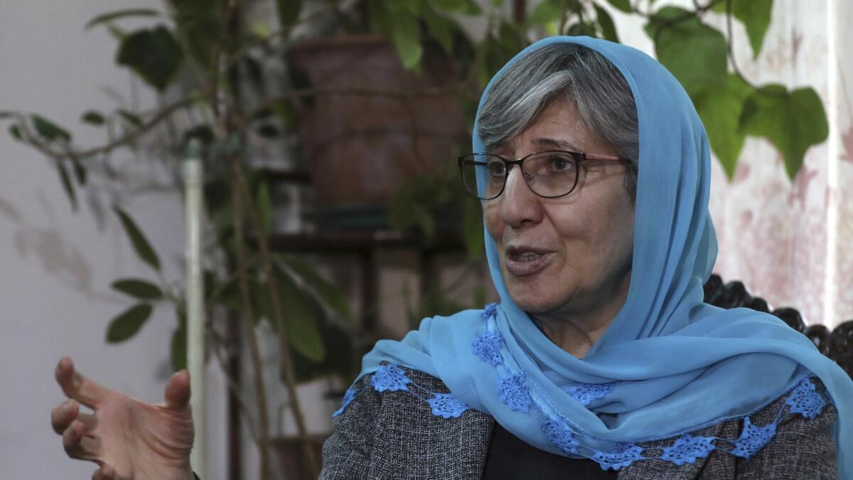 Sima Samar, a prominent activist and physician, who has been fighting for women's rights in Afghanistan for the past 40 years. — AP file