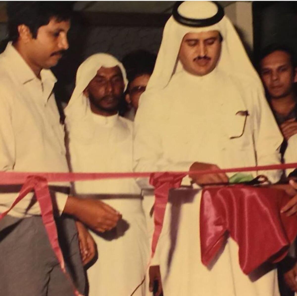 Inauguration of Al Rafa Clinic on December 11, 1987 by Jamal Majed Khalfan Bin Thaniyeh.