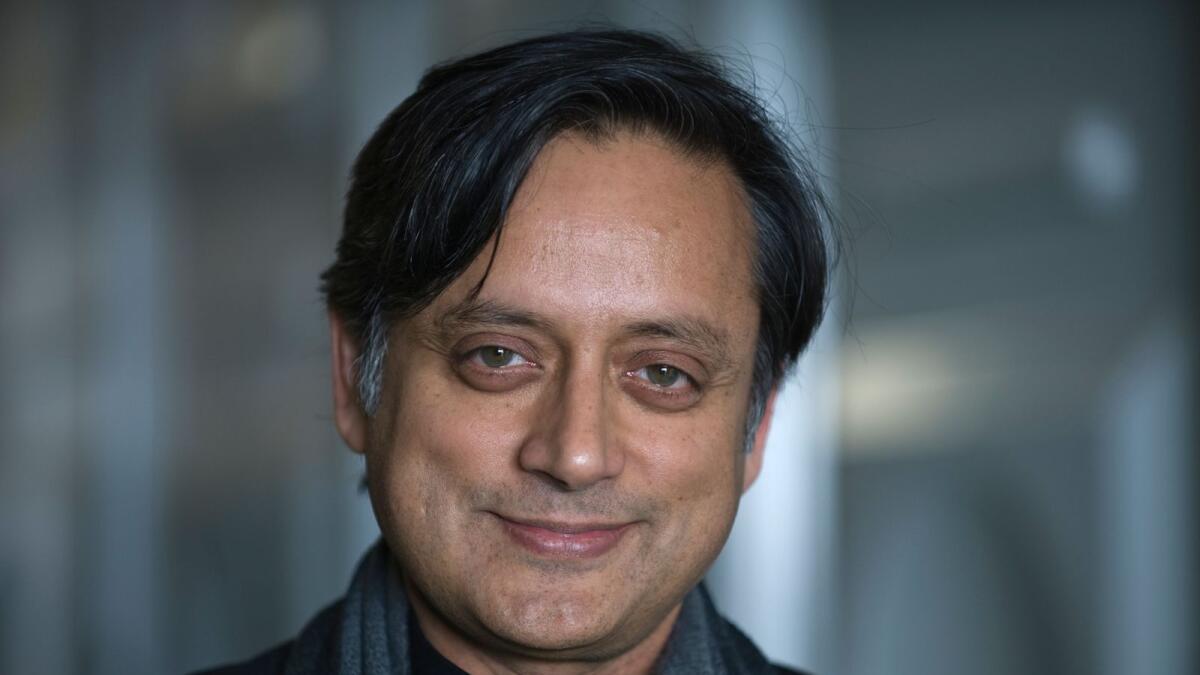 C42C3X Shashi Tharoor Indian novelist and politician pictured at Hay Festival 2011