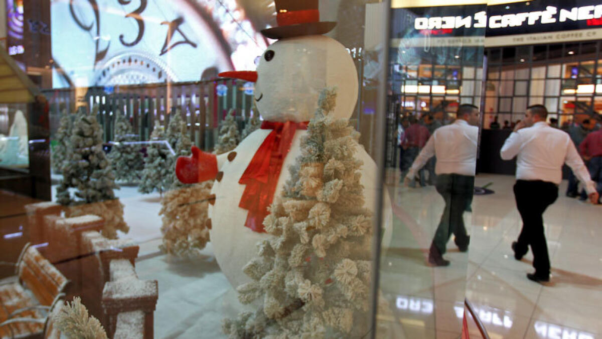 Christmas decorations at The Dubai Mall (Rahul Gajjar/ Khaleej Times)